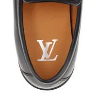 ヴィトン 23年 レザー ローファー UK8 メンズ ブラック LV