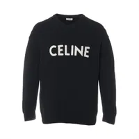 【美品・希少・完売】 CELINE トリオンフ ニット M 厚手 ロゴ 美品・希少・完売】 CELINE トリオンフ ニット M 厚手 ロゴ