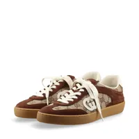 【GUCCI】インターロッキングGスエード＆キャンバススニーカー 25新作 GUCCI インターロッキングG メンズ スニーカー スエード