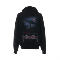 VINTAGE★BALENCIAGA コットン パーカー L UNISEX★ABランク バレンシアガ 21年 コットン パーカー L メンズ ブラック 675003