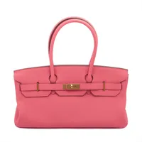 エルメス ショルダーバーキン トゴ ローズリップスティック ゴールド