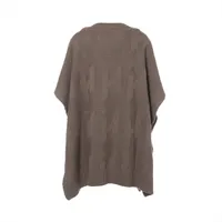 エルメス 24AW ウール ポンチョ 38 レディース カーキ 2904D3