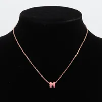 エルメス ミニポップアッシュH ネックレス GP ピンク×ローズゴールド エルメス ミニポップアッシュH ネックレス GP ピンクゴールド