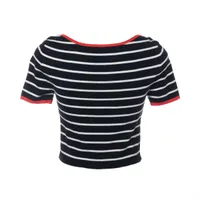 ミュウミュウ 21年 コットン Tシャツ 38 レディース ネイビー