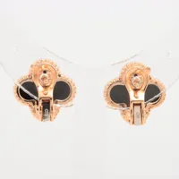 【VINTAGE】ヴァンクリーフ&アーペル オニキス ピアス ヴァンクリーフ＆アーペル ピアス K18YG オニキス2P
