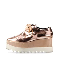 ステラマッカートニーフェイクレザースニーカーピンクゴールド