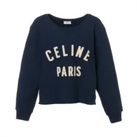 CELINE ネイビー フード付きスウェット CELINE ネイビー フード付きスウェット CELINE ネイビー フード