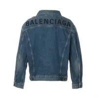【試着のみ未使用】19年新作BALENCIAGA ダウンジャケットピンク34 バレンシアガ 19年 コットン デニムジャケット 44 メンズ ブルー