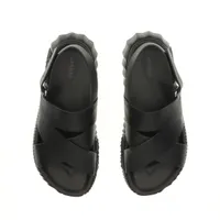 HERMES ブラックサンダル 保存袋・箱付き エルメス ジジ レザー サンダル 37.5 レディース ブラック