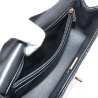 シャネル パテントレザー マトラッセ 2way ハンドバッグ 黒 シャネル マトラッセ パテントレザー 2WAYハンドバッグ トップ