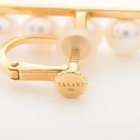 TASAKI AバランスAu750パールイヤリング タサキ バランスプラス パール イヤリング 750(YG) 総6.7g 約5.5
