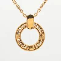 シャネル ロゴ ペンダント GP ゴールド ネックレス ZZ022233