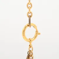 【超美品】CHANEL ゴールド ロゴペンダント ネックレス CHANEL シャネル ロゴ パール ペンダント ネックレス 2024