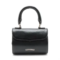 クロムハーツ 2WAYショルダーバッグ レザー ブラック×シルバー DOC