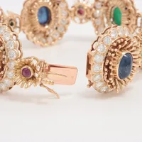 ヴァンクリーフ&アーペル ダイヤ ルビー ブレスレット 18K(YG