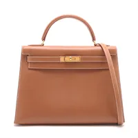 エルメス ケリー32 ヴォーシャモニー ナチュラル ゴールド金具