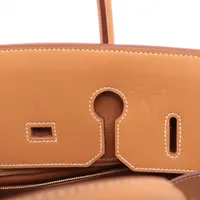 エルメス バーキン35 ヴァッシュ ナチュラル ゴールド金具 □F
