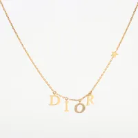 ディオール ディオレボリューション ネックレス GP×ラインストーン ディオール Dio(r)evolution ディオレボリューション ネックレス