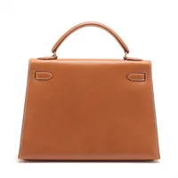 エルメス　ケリー　ゴールド　グローブ6 エルメス ケリー32 ピッグスキン ナチュラル ゴールド金具 ○Y