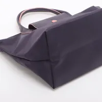 ロンシャン ナイロン×レザー トートバッグ パープル ZZ022307