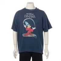 セントマイケル×ディズニー コットン Tシャツ L メンズ ネイビー SM