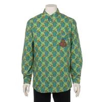 【新品未使用】GUCCI デニムボタンダウンシャツ 2023年モデル　ベア 新品未使用】GUCCI デニムボタンダウンシャツ 2023年モデル ベア