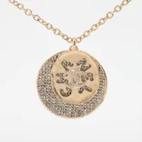 【CHANEL】 ココマーク I24S ネックレス ラインストーン シャネル ココマーク I24S ネックレス GP×ラインストーン
