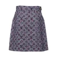 ルイ・ヴィトン コットンスカート LOUIS VUITTON ルイヴィトン スカート レディース40 ブルー
