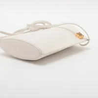（美品）LOEWE ホワイトレザー ダイスポケット ロエベ ダイスポケット レザー ショルダーバッグ ホワイト