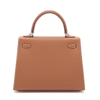 エルメス ケリー25 ヴォーエプソン ゴールド シルバー金具 K
