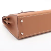 エルメス ケリー25 ヴォーエプソン ゴールド シルバー金具 K