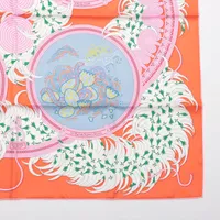 エルメス カレ90 Legende Brodee 刺繍が織りなす伝説 スカーフ シルク