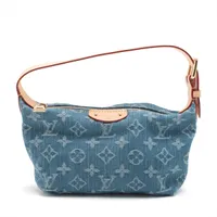 [SALE]ヴィトン Vuitton ポシェット・ヒルズ ブルーデニム Louis Vuitton Hills Pochette Monogram Denim Blue in Cotton
