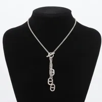 エルメス　シェーヌダンクルパラードスモールネックレス エルメス シェーヌダンクル パラードPM ネックレス 925 23.8g