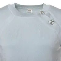 エルメス 23AW カシミヤ×シルク 半袖ニット 34 レディース