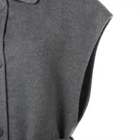 り*☆様 エルメス 24AW カシミヤ ベスト ジレ　 4H0101DA セリエ エルメス 24AW カシミヤ ベスト 38 レディース グレー 4H0101DA セリエ