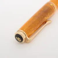 ペリカン スーベレーン 万年筆 GP×レジン オレンジ ペン先14C 585 F