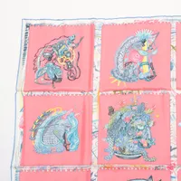 未使用 HERMES カレ90 Chevaloscope シュヴァロスコープ カレ90 シュヴァロスコープ ピンク[] Carre90 Chevaloscope