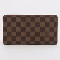ルイヴィトン ダミエ ポルトモネジップ 長財布 N61728 ブラウン ヴィトン ダミエ ポルトモネジップ N61728 ブラウン ロングウォレット