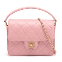 専用　シャネルリボン＆チャーム CHANEL シャネル AA9064 ロゴ シルク リボン シュシュ ピンク