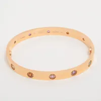 カルティエ ラブ オープン Au750 ブレスレット 17号 Cartier - 【仕上済】カルティエ ラブブレス #17 SM PG ダイヤ