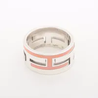 エルメス ムーブアッシュ リング 52 925 7.6g シルバー×ピンク 