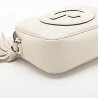 グッチ ブロンディ レザー ショルダーバッグ ホワイト 742360