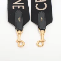 セリーヌ ロゴ ショルダーストラップ キャンバス×レザー