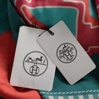 HERMES　22ss　スカート　　シルク　ブルー　40 エルメス 22SS シルク スカート 40 レディース マルチカラー