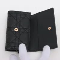 Dior キーケース　カナージュ　ブラック ディオール レディディオール カナージュ レザー キーケース