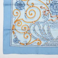 エルメス カレ90 JOUVENCE 青春 スカーフ シルク ブルー AY015311