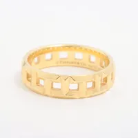 ティファニー Tトゥルー ワイド リング 750(YG) 5.5g A3533438｜中古