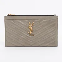 サンローランパリ YSLライン Vステッチ 504922 レザー ポーチ 