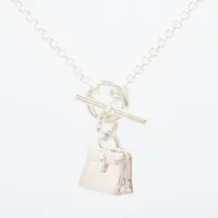 エルメス(HERMES)セリエ アミュレット 925 ネックレス 約38cm エルメス アミュレット セリエ ネックレス 925 10.2g シルバー